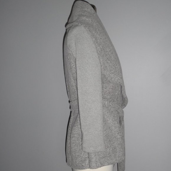 Anthropologie Dolan Northfield Knit Fleece Chevron Open front Sweater Jacket - Picture 7 of 11